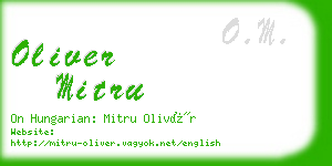 oliver mitru business card